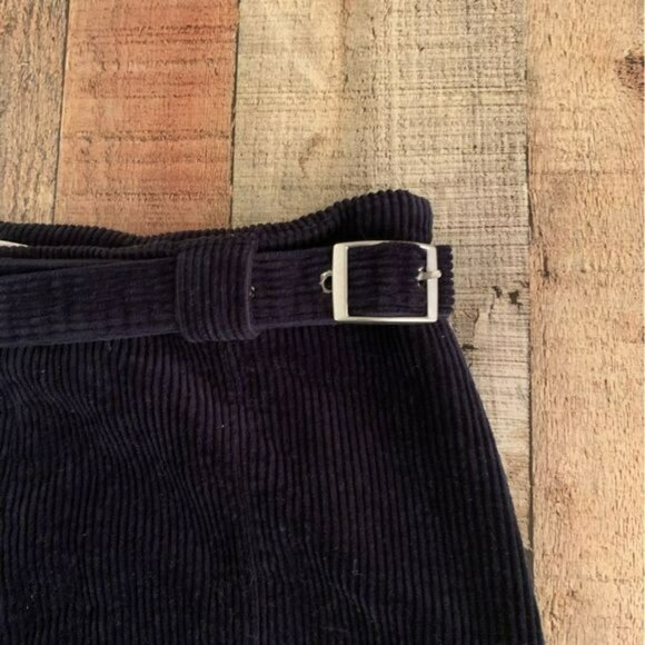 Urban outfitters navy blue corduroy mini skirt with belt -M - Picture 8 of 9